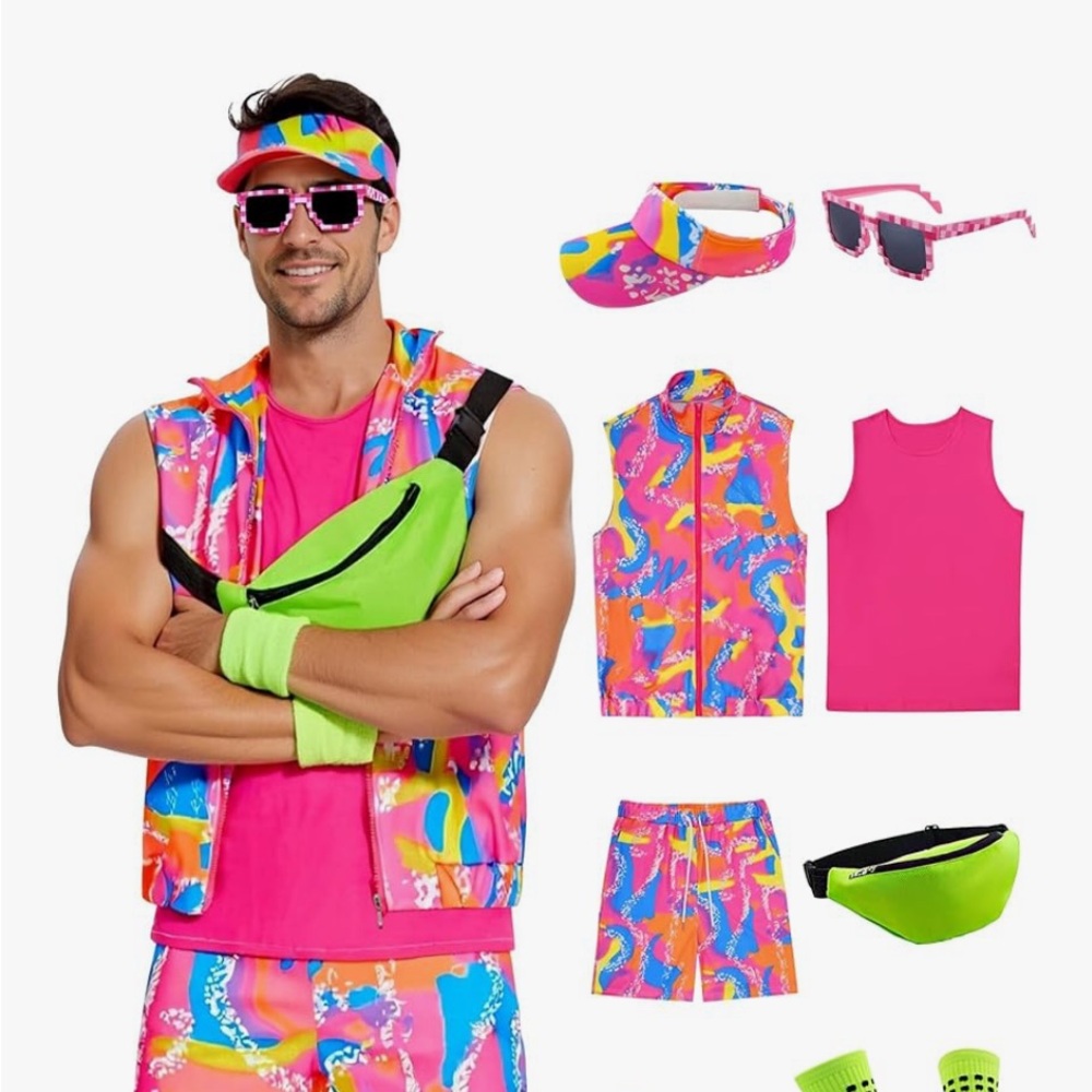 80’s Ken workout Costume size large O003